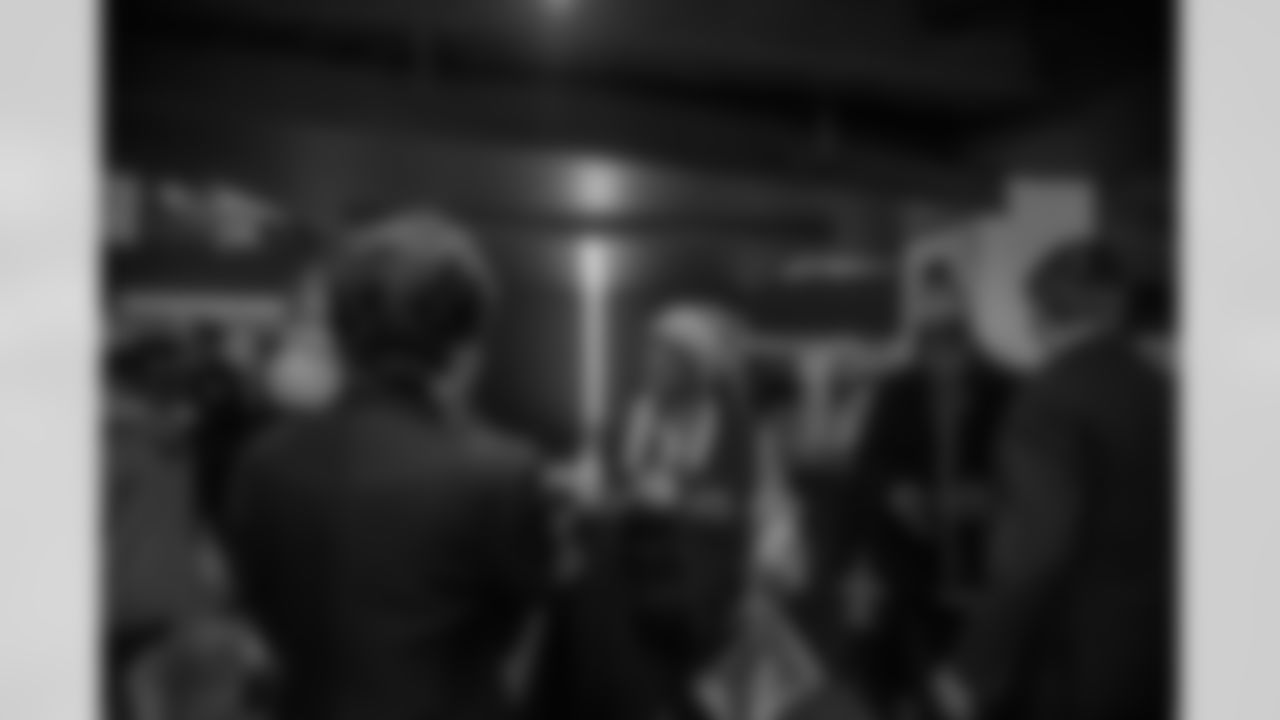 New Orleans Saints Owner Gayle Benson and recent Saints Hall of Fame inductee Tracy Porter greeted season ticket holders as their names were added to the 50th Season Ticket Holder monument prior to the Saints game on Sunday, Dec. 14, 2025.