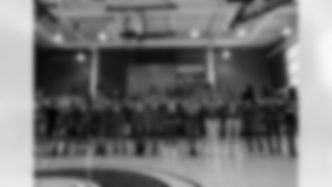 The New Orleans Saints visited Sophie B. Wright High School to host a Girls High School Flag Football Celebration for the team in front of the entire student body on Wednesday, April 18, 2024.