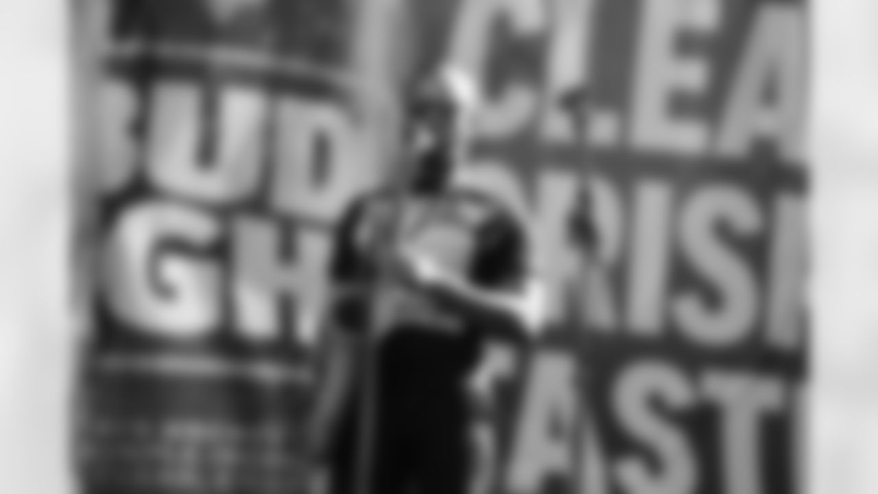 New Orleans Saints fans enjoyed the Week 12 entertainment in Champions Square ahead of the game against the Atlanta Falcons during the 2025 NFL season on Nov. 23, 2025.