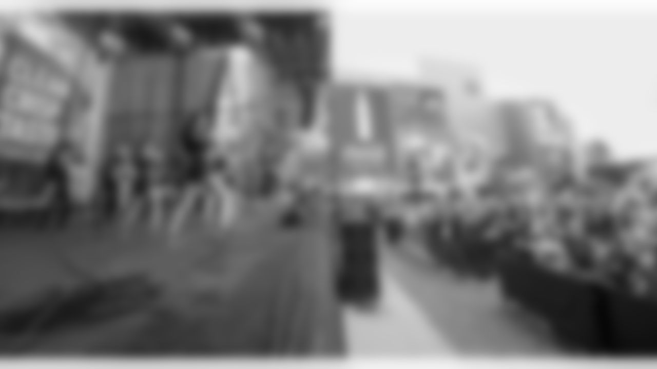 New Orleans Saints fans enjoyed the Week 16 entertainment in Champions Square ahead of the game against the New York Jets during the 2025 NFL season on Dec. 21, 2025.