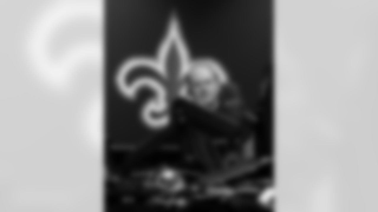 Behind-the-scenes photos from the Ochsner Sports Performance Center inside the New Orleans Saints' draft room during the second and third round of the 2025 NFL Draft.