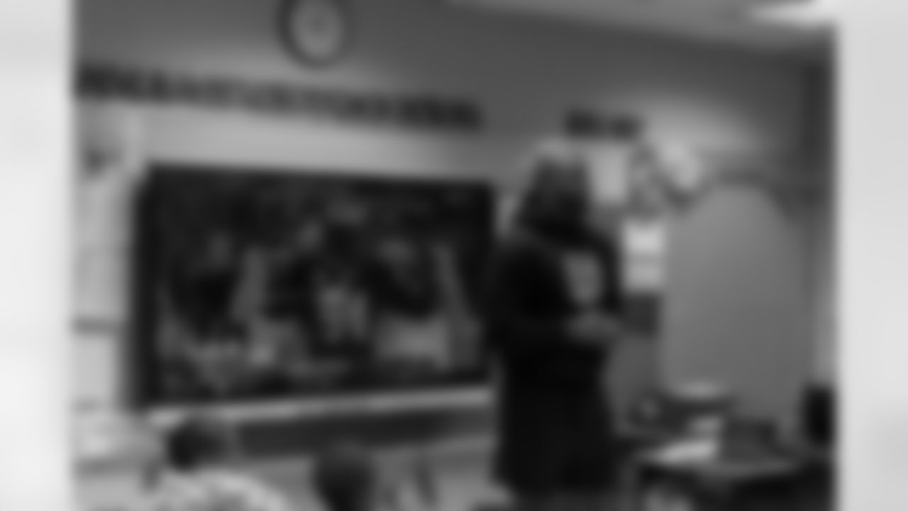 New Orleans Saints defensive end Cam Jordan visited students and staff at Martin Luther King Jr. Elementary School on Tuesday, Dec. 9, 2025.