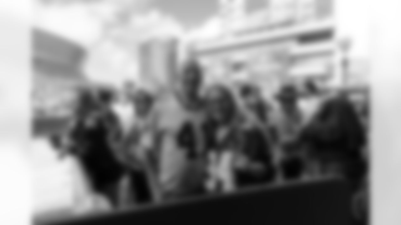 New Orleans Saints fans enjoyed the Week 8 entertainment in Champions Square ahead of the game against the Tampa Bay Buccaneers during the 2025 NFL season on Oct. 26, 2025.