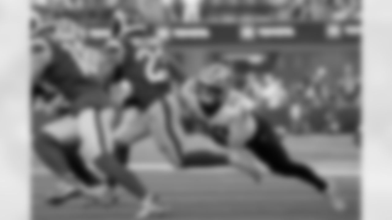 Check out the game action photos from the New Orleans Saints game against the Los Angeles Rams for Week 9 of the 2025 NFL season on Nov. 2, 2025 at SoFi Stadium.