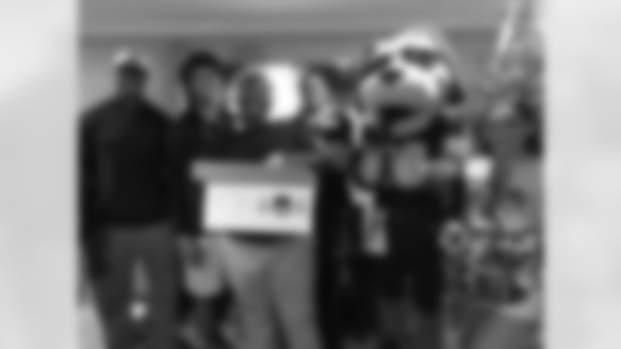 New Orleans Saints tight end Juwan Johnson, cornerback Alontae Taylor, and wide receiver Devaughn Vele attended the Louisiana Cat Hope Ignites Holiday Party on Tuesday, Dec. 16, 2025.