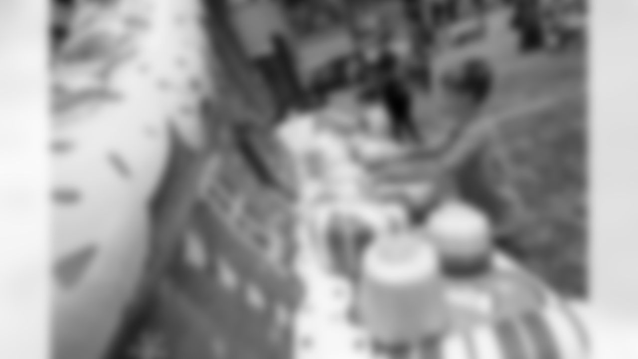 New Orleans Saints wide receiver Mason Tipton and linebacker Pete Werner joined members of the Saints Kids Club presented by Entergy, as well as the Pelicans and Saints Crib Clubs presented by Ochsner Children's Hospital, at the 2025 Holiday Huddle event on Wednesday, Dec. 10, 2025. Attendees enjoyed holiday-themed activities plus a Play Football Experience.