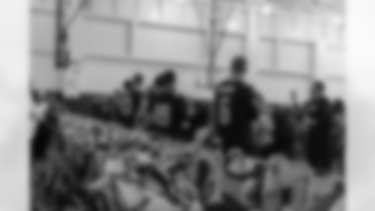 New Orleans Saints players hosted their annual Thanksgiving turkey giveaway at Dryades YMCA on Tuesday, Nov. 18, 2025. The players purchased turkeys and fixings from Rouses Markets to feed families in need, while giving them the opportunity to meet some of their favorite players during the annual holiday event.