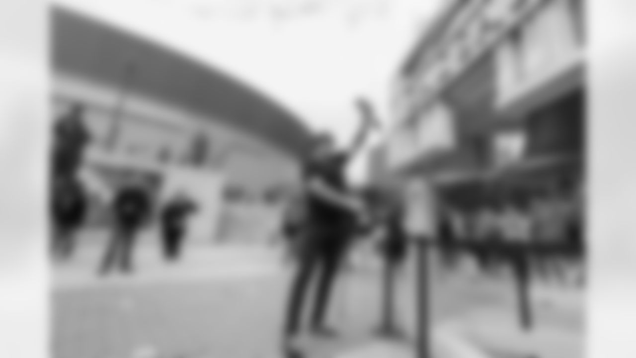 New Orleans Saints fans enjoyed the Week 16 entertainment in Champions Square ahead of the game against the New York Jets during the 2025 NFL season on Dec. 21, 2025.