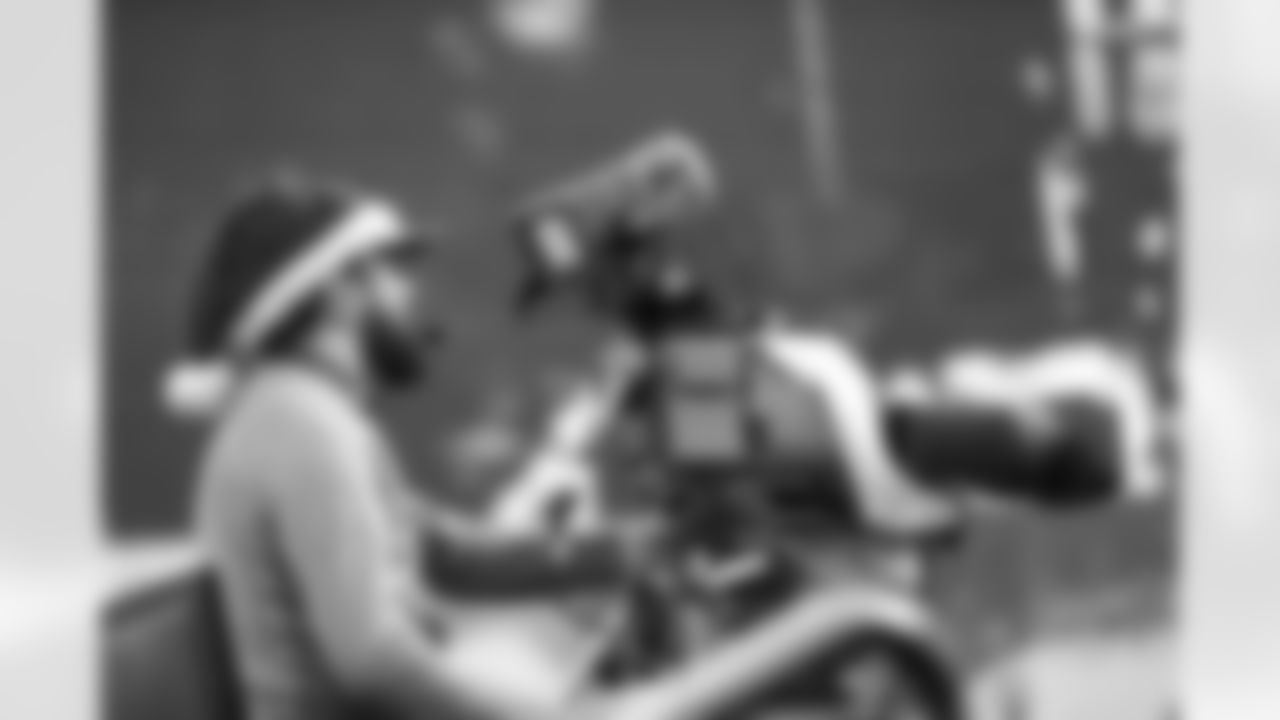 New Orleans Saints fans enjoyed the Week 16 entertainment in Champions Square ahead of the game against the New York Jets during the 2025 NFL season on Dec. 21, 2025.