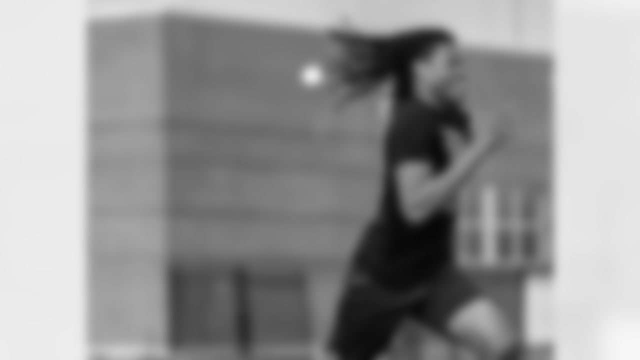The New Orleans Saints visited McDonogh 35 High School in New Orleans on Thursday, March 14, 2024 to hold another part of their "New Orleans Saints High School Summer Workout" series.