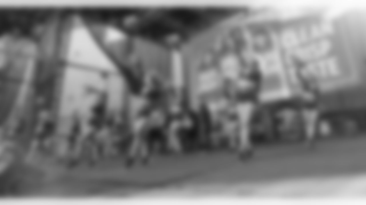 New Orleans Saints fans enjoyed the Week 16 entertainment in Champions Square ahead of the game against the New York Jets during the 2025 NFL season on Dec. 21, 2025.