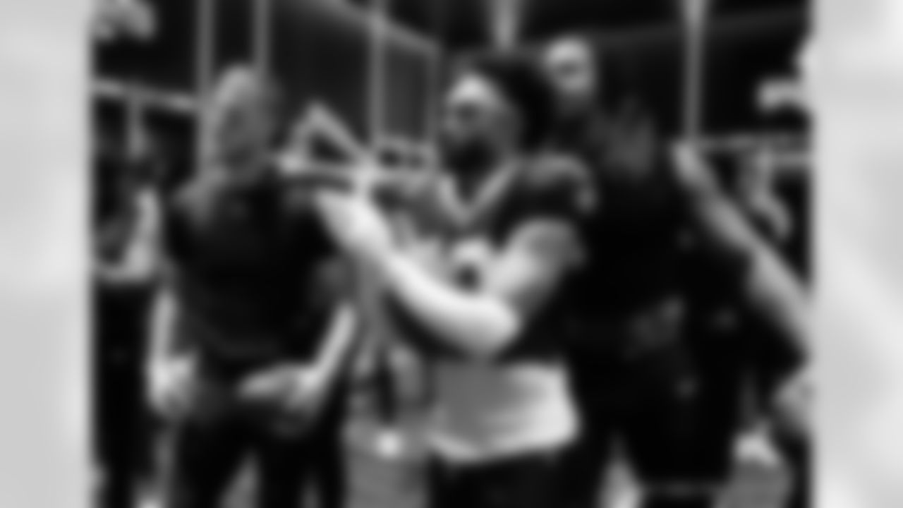 Head inside the New Orleans Saints locker room postgame after the Saints' win against the Carolina Panthers in Week 15 of the 2025 NFL Season presented by Bud Light.