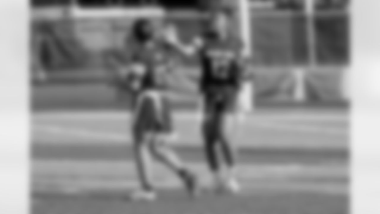 New Orleans Saints cornerback Rico Payton threw the coin toss to kickoff Day 1 of Week 4 games as Louisiana Flag Football teams competed during the 2025 Saints Girls High School Flag Football season on Monday, April 14, 2025.