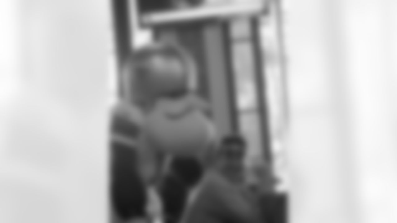 The New Orleans Saints hosted a watch party presented by Sire Spirits for their game against the Carolina Panthers on Nov. 9, 2025 at The Channel in New Orleans, Louisiana. Sir Saint and members of the Saints Cheer Krewe were in attendance and interacting with fans during the event.