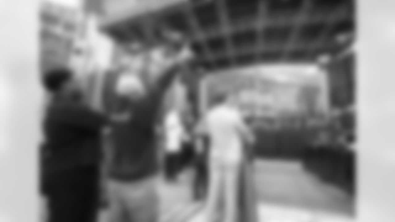 New Orleans Saints fans enjoyed the Week 16 entertainment in Champions Square ahead of the game against the New York Jets during the 2025 NFL season on Dec. 21, 2025.