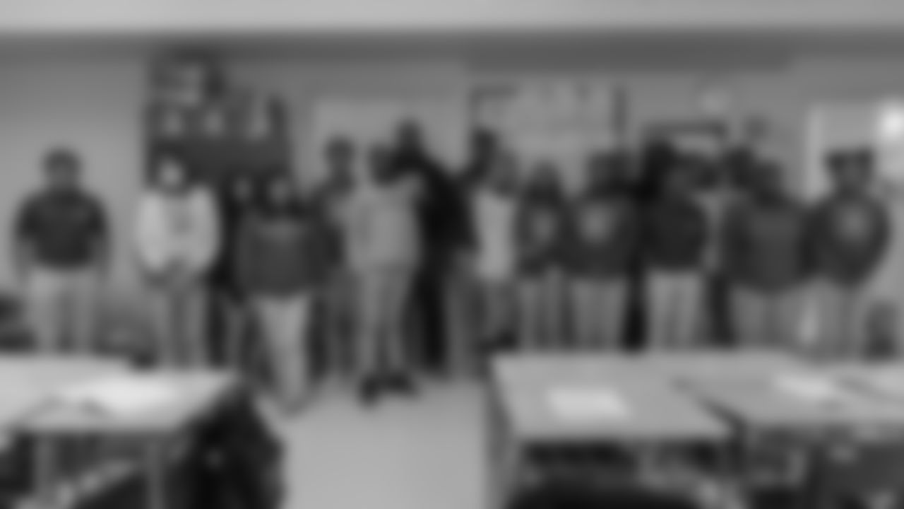 New Orleans Saints defensive end Cam Jordan visited students and staff at KIPP Morial School on Monday, Dec. 15, 2025, spending time engaging with students and supporting the school community.