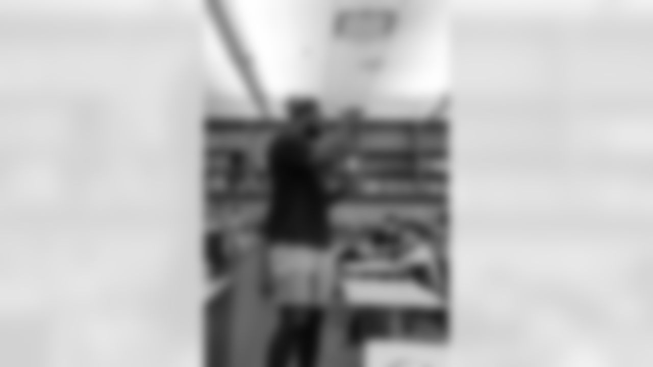 New Orleans Saints defensive end Cameron Jordan visited students and staff at Holy Cross School on Tuesday, Oct. 28, 2025.