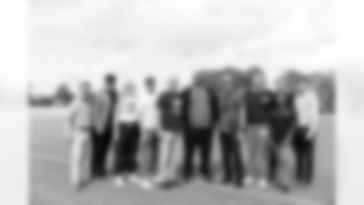 New Orleans Saints head coach Kellen Moore and Saints players welcomed the Paris Musketeers to the Ochsner Sports Performance Center on Saturday, November 22, 2025.