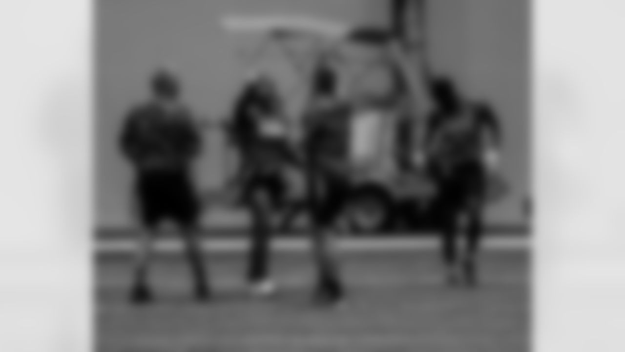 The New Orleans Saints and Dudley DeBosier hosted members of the Army, Marines, Air Force, Navy, and Coast Guard at the Ochsner Sports Performance Center for the 2026 Battle of the Branches on Thursday, January 29. Saints legend Pat Swilling, former defensive end Buford Jordan, and former kicker Greg Fassitt, along with Saints quarterback Tyler Shough and center Erik McCoy, were in attendance for the round-robin tournament featuring challenges such as tug-of-war, the 40-yard dash, and field goal kicking.