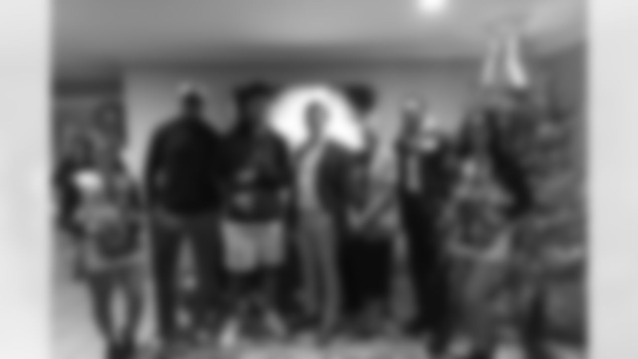 New Orleans Saints tight end Juwan Johnson, cornerback Alontae Taylor, and wide receiver Devaughn Vele attended the Louisiana Cat Hope Ignites Holiday Party on Tuesday, Dec. 16, 2025.