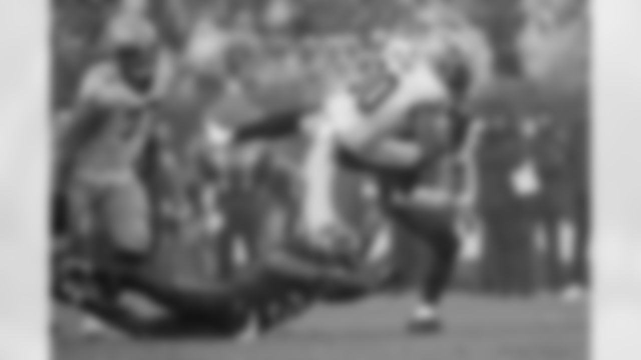 Check out the game action photos from the New Orleans Saints game against the Tampa Bay Buccaneers for Week 14 of the 2025 NFL season on Dec. 7, 2025 at Raymond James Stadium.