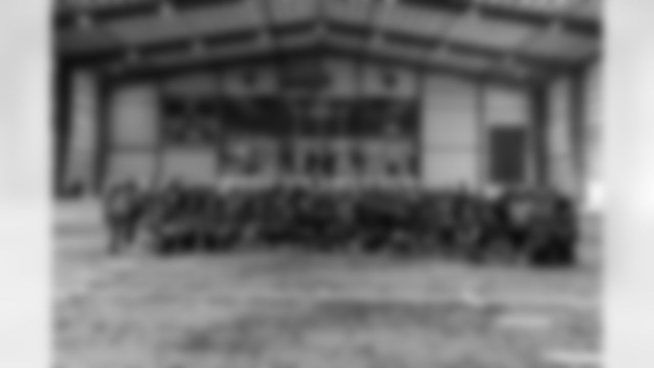 New Orleans Saints owner Gayle Benson and legend Pat Swilling joined volunteers from Entergy and the American Red Cross to assemble care packages for military members as part of the NFL's Salute to Service month on Tuesday, Nov. 11, 2025.