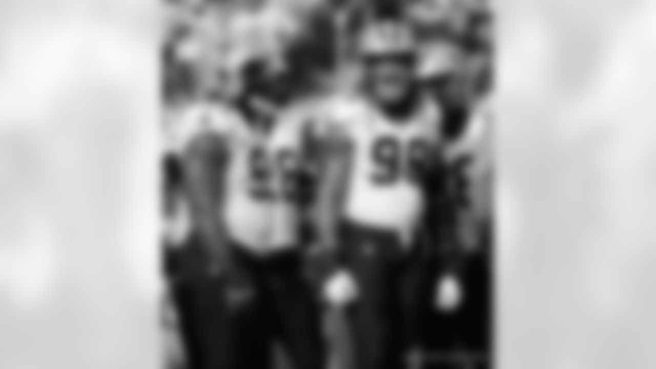 Check out the game action photos from the New Orleans Saints game against the Los Angeles Rams for Week 9 of the 2025 NFL season on Nov. 2, 2025 at SoFi Stadium.