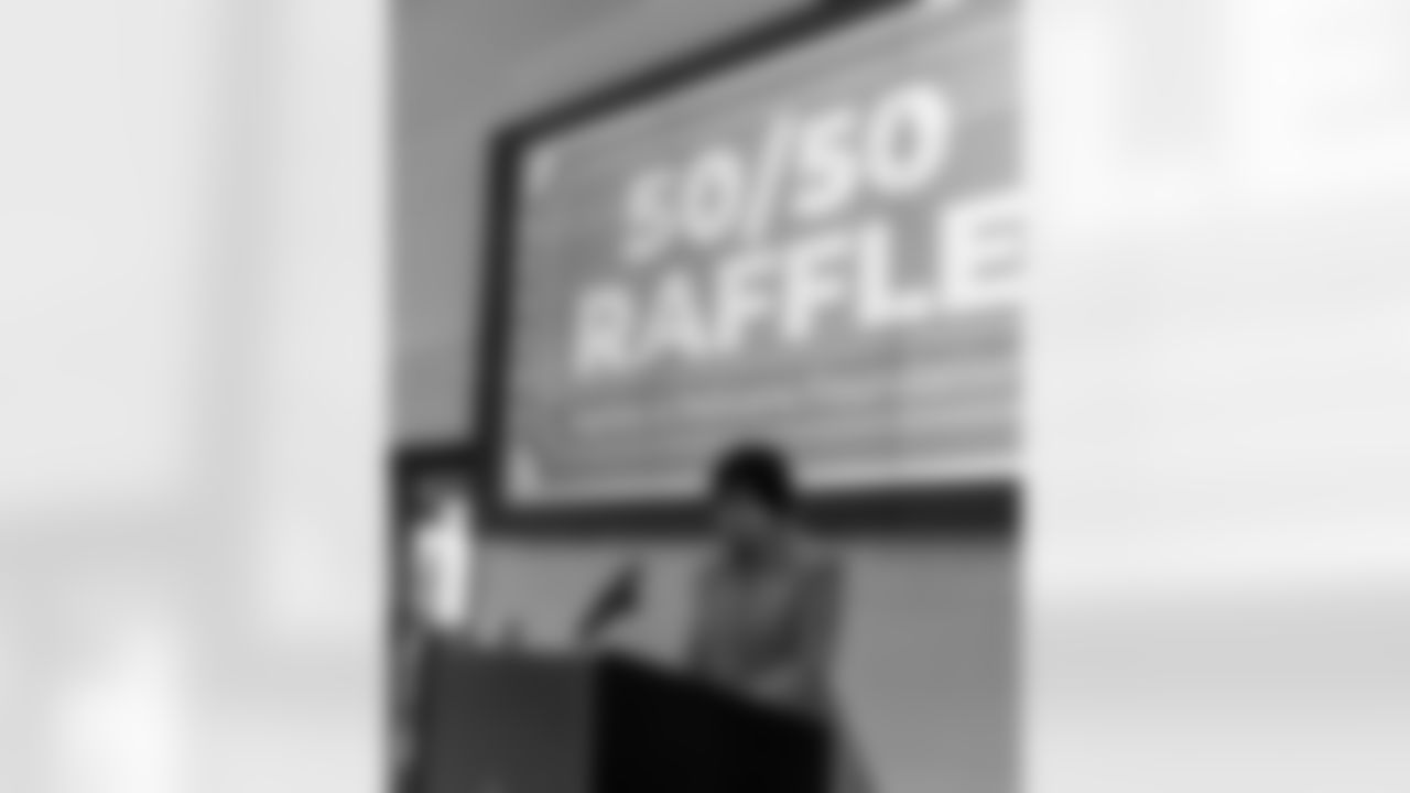 New Orleans Saints owner Gayle Benson presented several Louisiana charitable organizations with their portion of the team's 50/50 raffle sales during the 2025 NFL season at the Ochsner Sports Performance Center on Friday, Jan. 23, 2026.