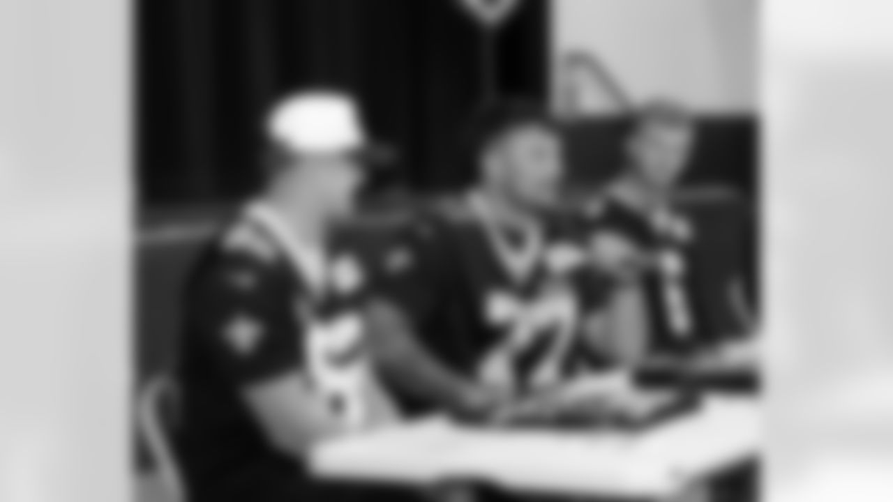 New Orleans Saints players Tyler Shough, Dillon Radunz, Treyton Welch, Will Clapp, and Erik McCoy visited St. Pius Elementary, spending the afternoon answering student questions and signing autographs on Tuesday, Nov. 18, 2025.