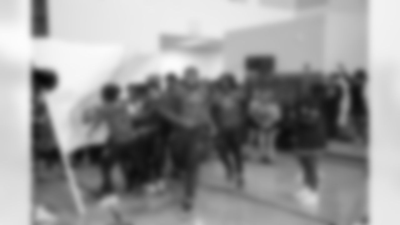 The New Orleans Saints and Venture Global hosted a football celebration at Abramson Sci Academy on Thursday, October 16, 2025 to get the team excited for their big game.