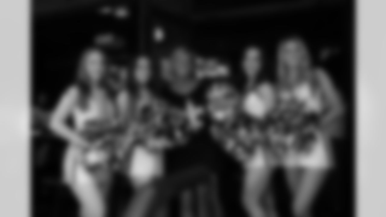 The New Orleans Saints hosted a watch party presented by Bud Light for their game against the Chicago Bears on Oct. 19, 2025 at Wrong Iron in New Orleans, Louisiana. Members of the Saints Cheer Krewe were in attendance and interacting with fans during the event.