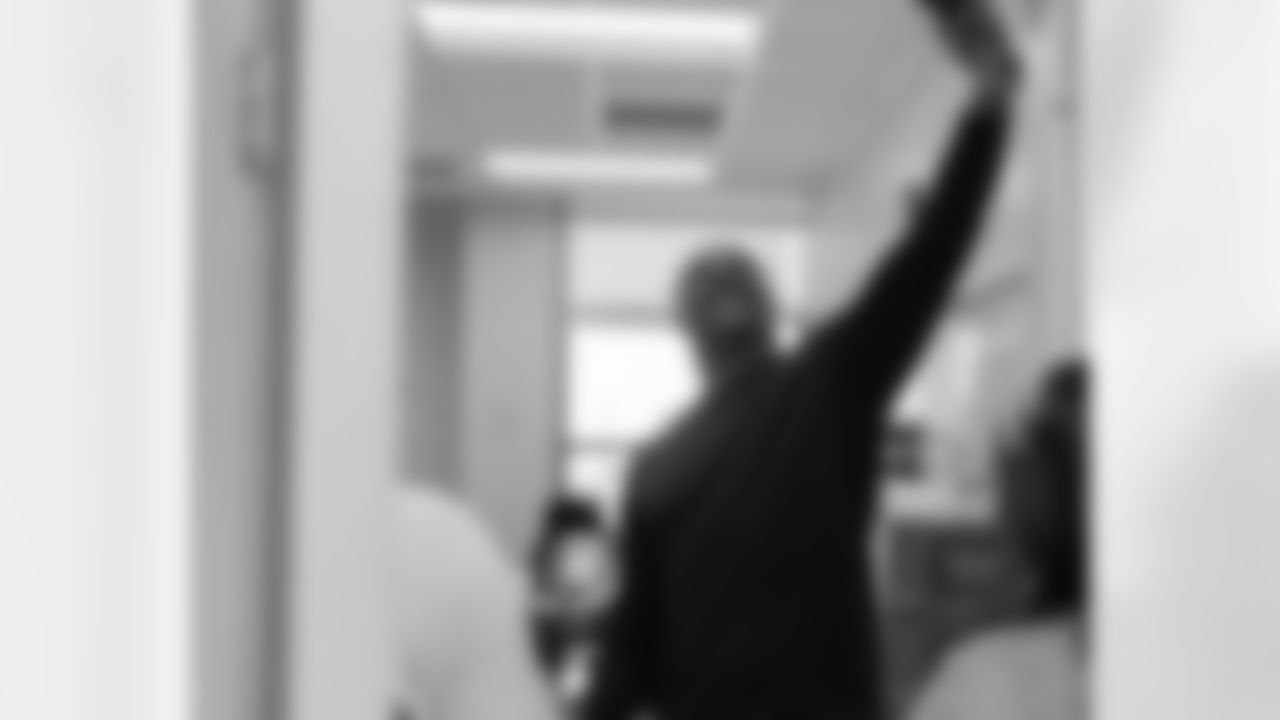 New Orleans Saints defensive end Cameron Jordan visited students and staff at KIPP Believe School on Tuesday, Nov. 11, 2025.