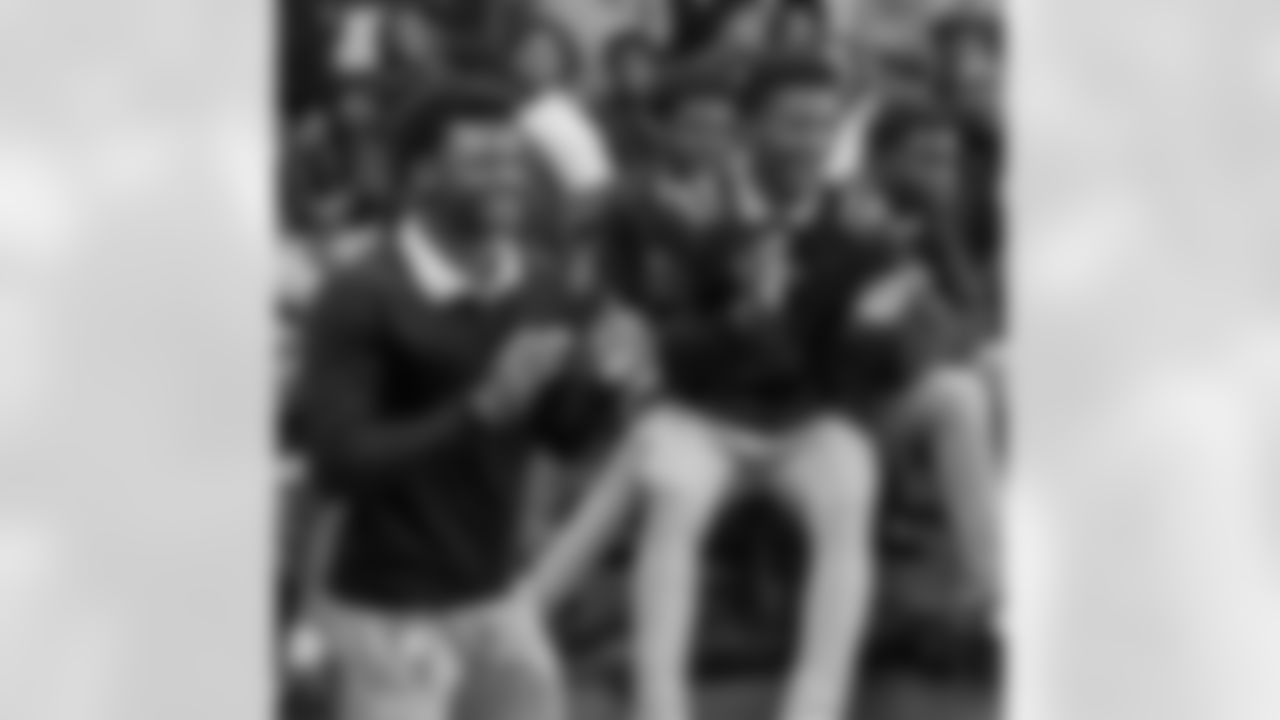 Saints tight end Juwan Johnson spoke to the football team at Warren Easton High School on Tuesday, Sept. 24, 2024, about having good character, leadership, nutrition and being the best version of yourself on and off field. Juwan also announced to team that the player who exemplifies that the most will be invited to the Saints My Cause My Cleats Game and will receive a custom pair of shoes courtesy of the Saints and Rouses Markets.