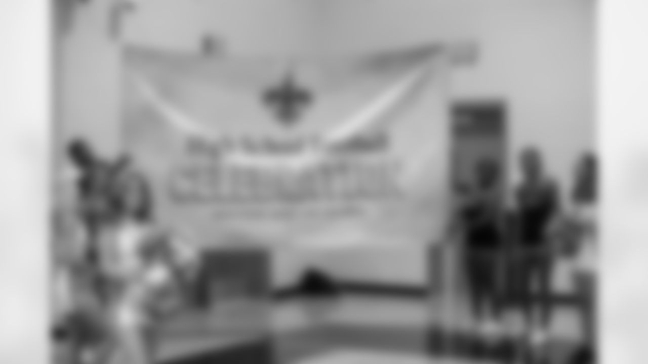 New Orleans Saints and Venture Global hosted a High School Football Celebration at Brusly High School's pep rally on September 5, 2025 to get the Panthers excited for their big game against Port Allen.