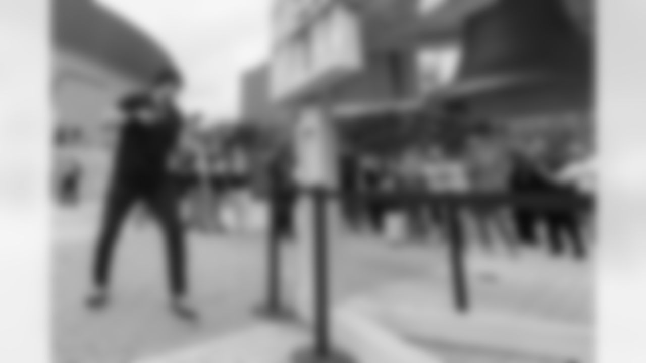 New Orleans Saints fans enjoyed the Week 16 entertainment in Champions Square ahead of the game against the New York Jets during the 2025 NFL season on Dec. 21, 2025.