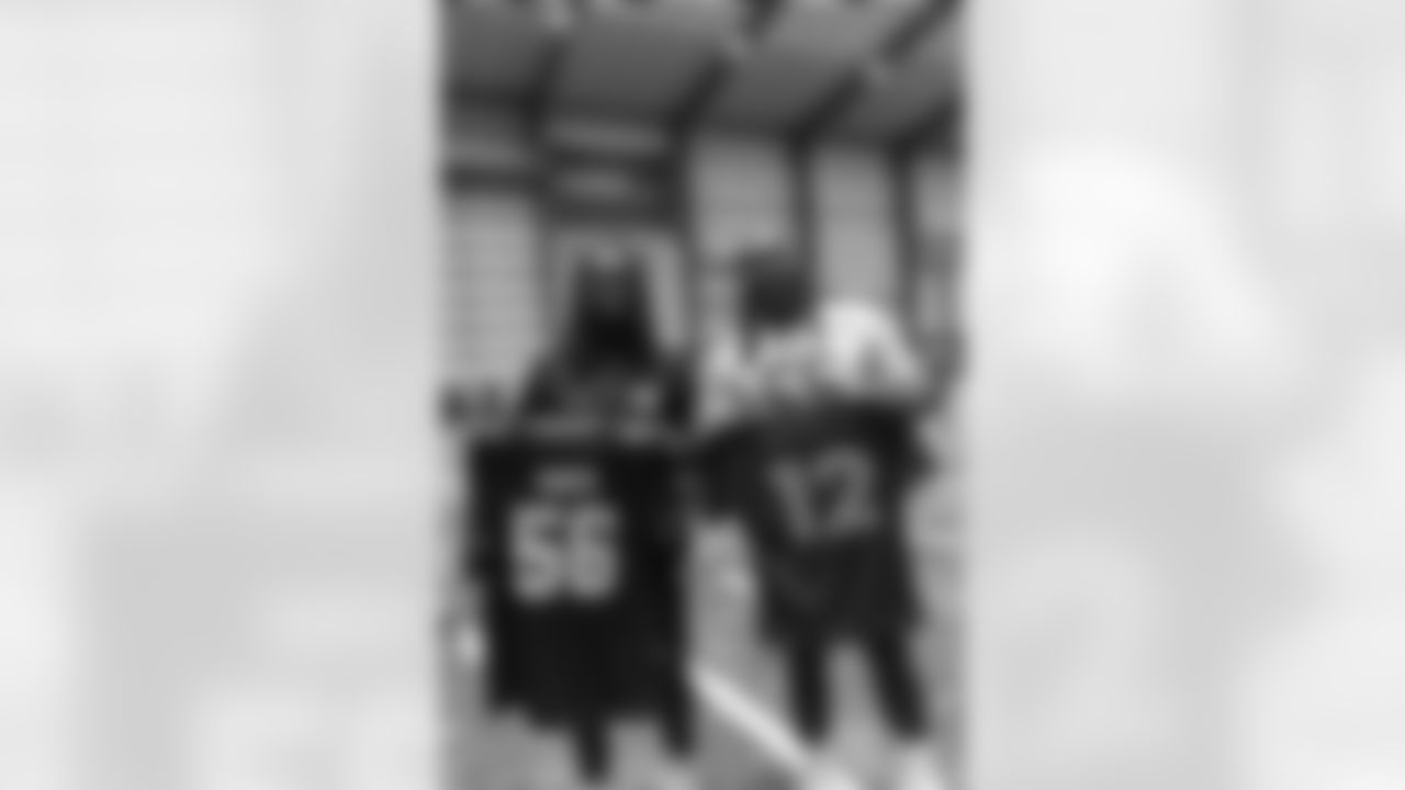 New Orleans Saints head coach Kellen Moore and Saints players welcomed the Paris Musketeers to the Ochsner Sports Performance Center on Saturday, November 22, 2025.