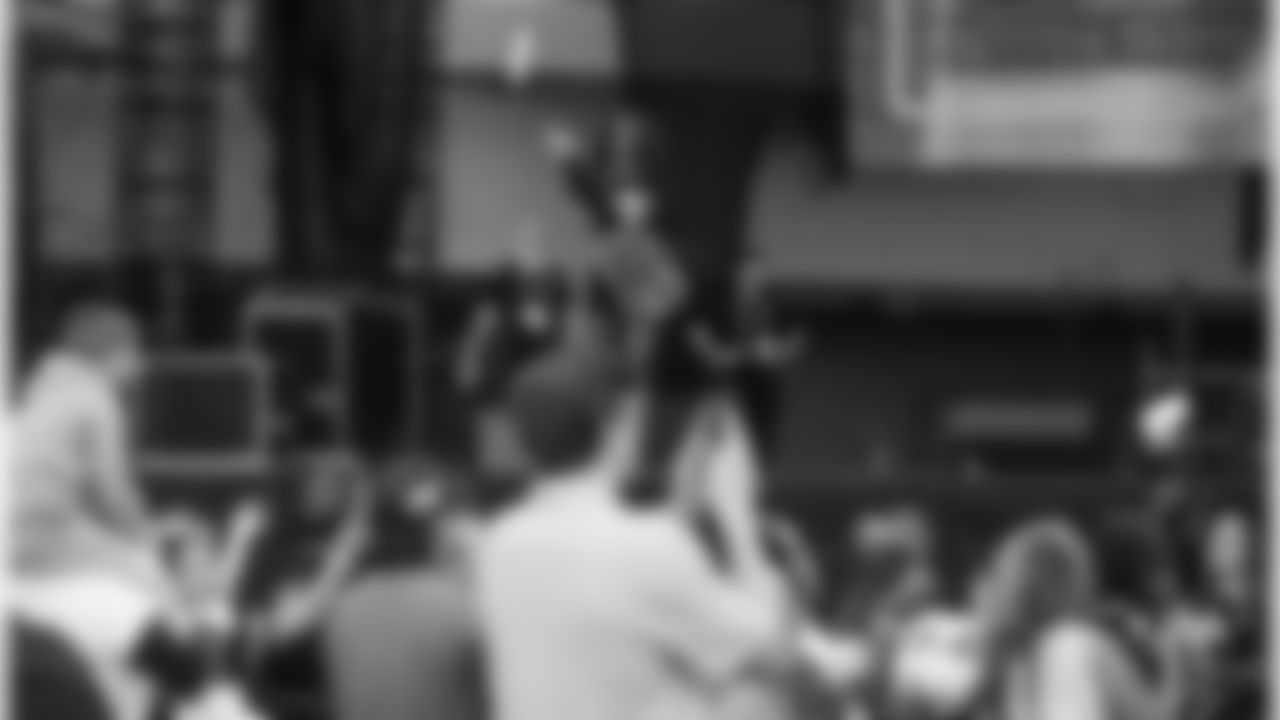 New Orleans Saints fans enjoyed the Week 16 entertainment in Champions Square ahead of the game against the New York Jets during the 2025 NFL season on Dec. 21, 2025.