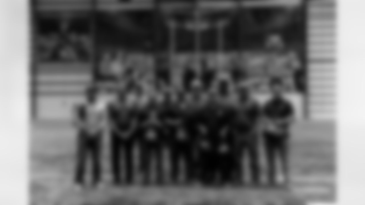 New Orleans Saints owner Gayle Benson and legend Pat Swilling joined volunteers from Entergy and the American Red Cross to assemble care packages for military members as part of the NFL's Salute to Service month on Tuesday, Nov. 11, 2025.