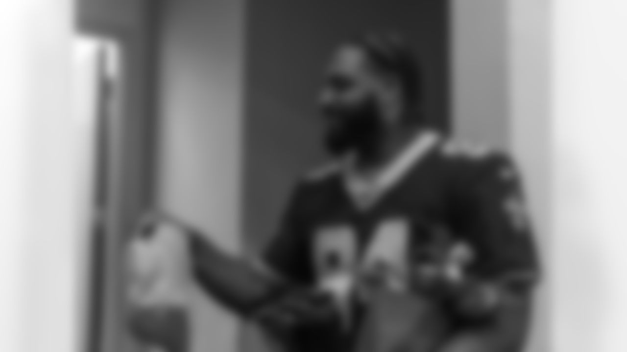 New Orleans Saints defensive end Cam Jordan helped surprise 50 Dillard University students by gifting them Microsoft Surface Laptop Go 2s on Tuesday, February 20, 2024.
