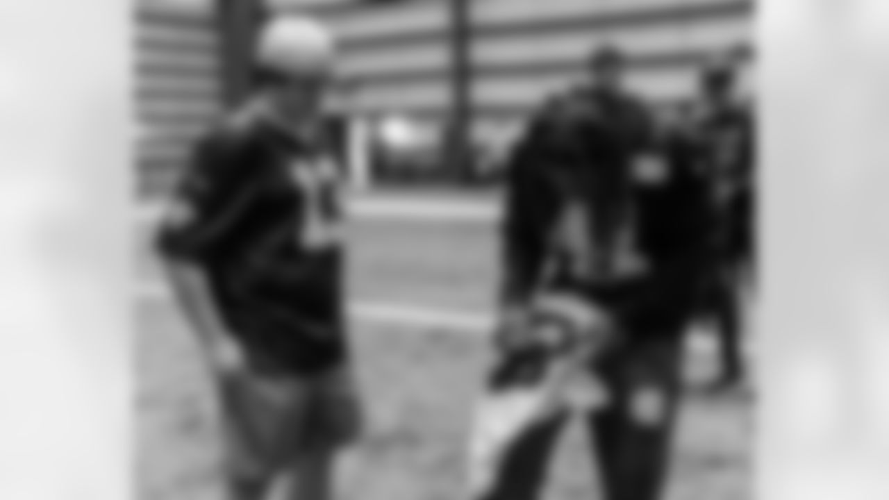 The New Orleans Saints hosted two Make-A-Wish visitors at walk-through on Saturday, Dec. 2, 2023 at the Ochsner Sports Performance Center. Bo from Helotes, Texas, had a lung transplant and Drew from Richland, Washington, had leukemia.