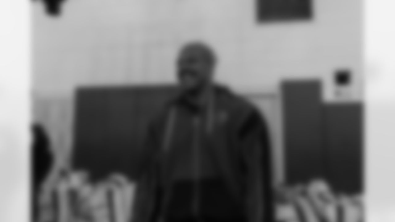 New Orleans Saints players hosted their annual Thanksgiving turkey giveaway at Dryades YMCA on Tuesday, Nov. 18, 2025. The players purchased turkeys and fixings from Rouses Markets to feed families in need, while giving them the opportunity to meet some of their favorite players during the annual holiday event.