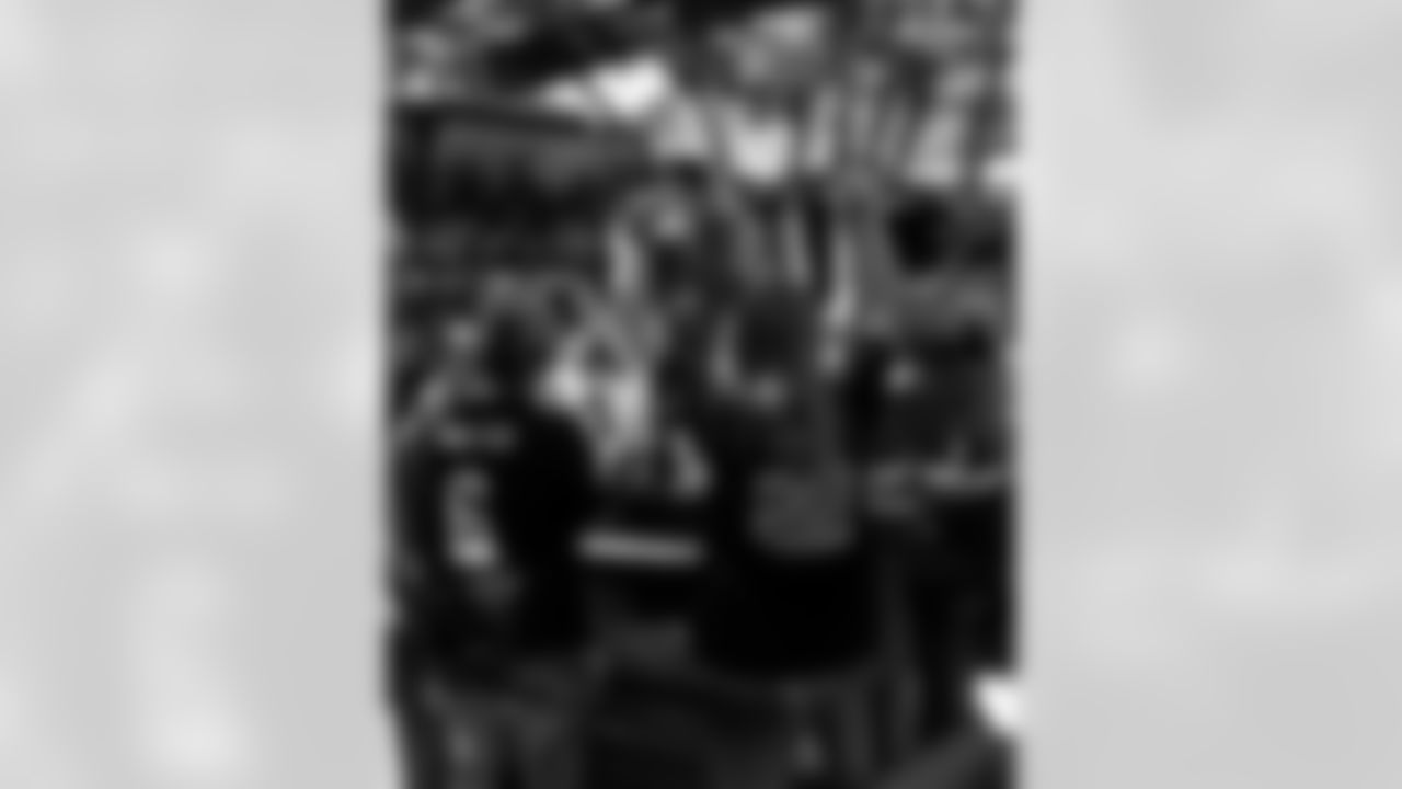 The New Orleans Saints hosted a watch party presented by Bud Light for their game against the Chicago Bears on Oct. 19, 2025 at Wrong Iron in New Orleans, Louisiana. Members of the Saints Cheer Krewe were in attendance and interacting with fans during the event.