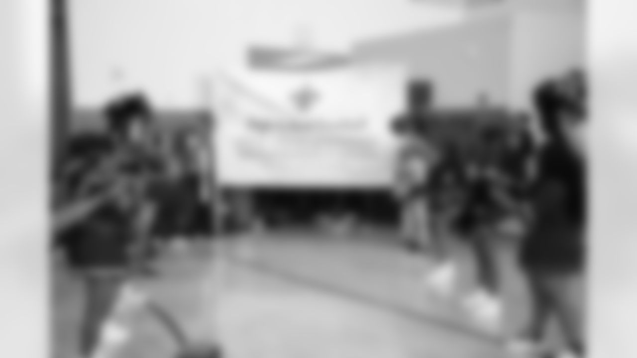 The New Orleans Saints and Venture Global hosted a football celebration at Abramson Sci Academy on Thursday, October 16, 2025 to get the team excited for their big game.
