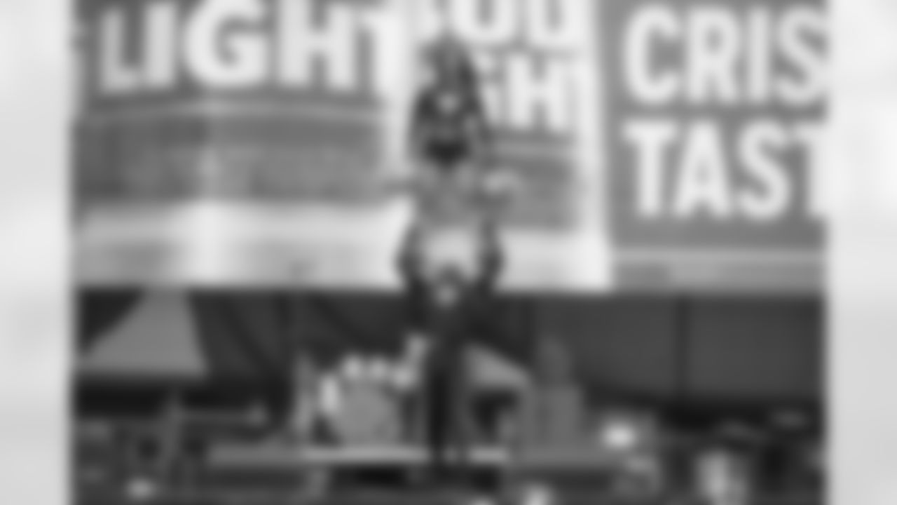 New Orleans Saints fans enjoyed the Week 16 entertainment in Champions Square ahead of the game against the New York Jets during the 2025 NFL season on Dec. 21, 2025.