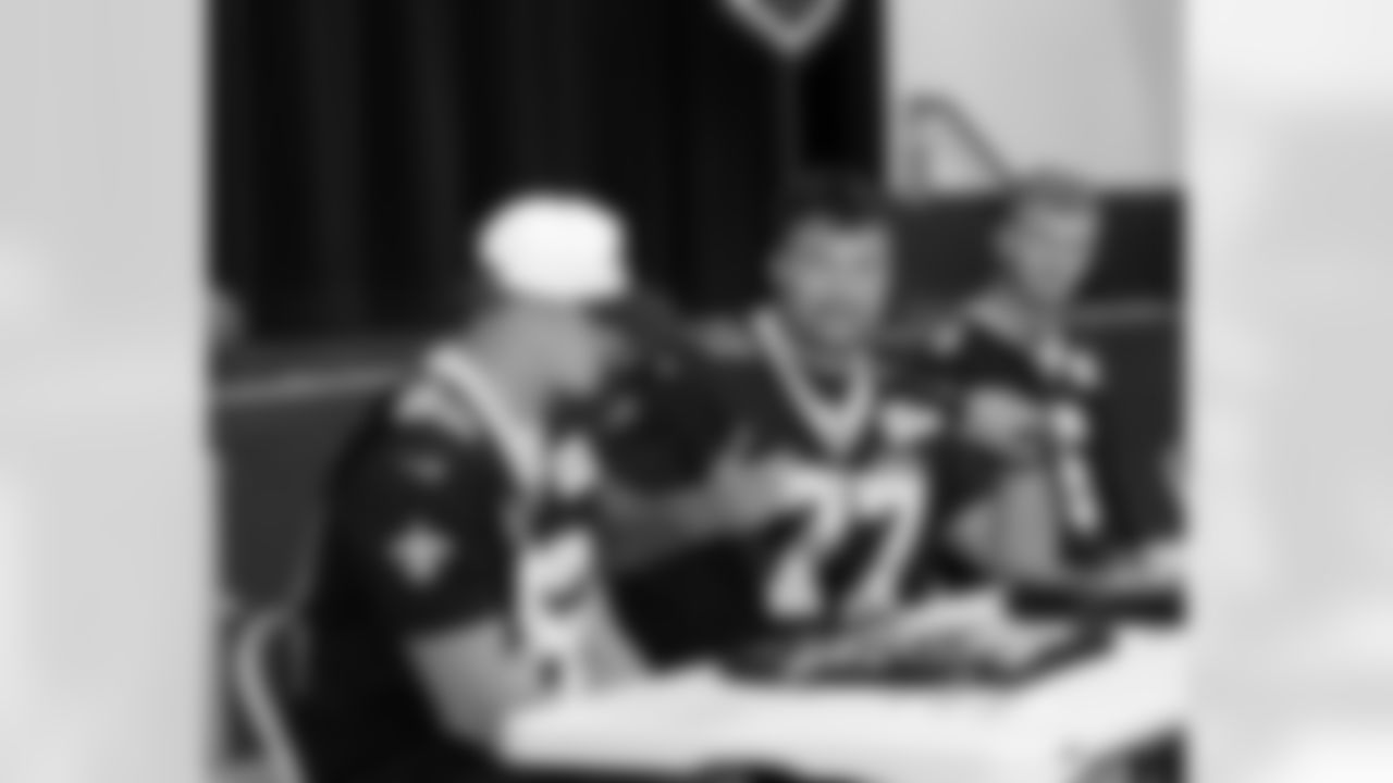 New Orleans Saints players Tyler Shough, Dillon Radunz, Treyton Welch, Will Clapp, and Erik McCoy visited St. Pius Elementary, spending the afternoon answering student questions and signing autographs on Tuesday, Nov. 18, 2025.