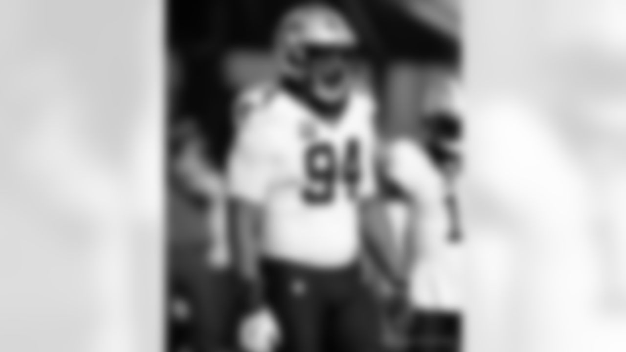 DE Cameron Jordan (94) in action during the New Orleans Saints game against the Tampa Bay Buccaneers for Week 18 of the 2024 NFL Season on Jan. 5, 2025 at Raymond James Stadium.
