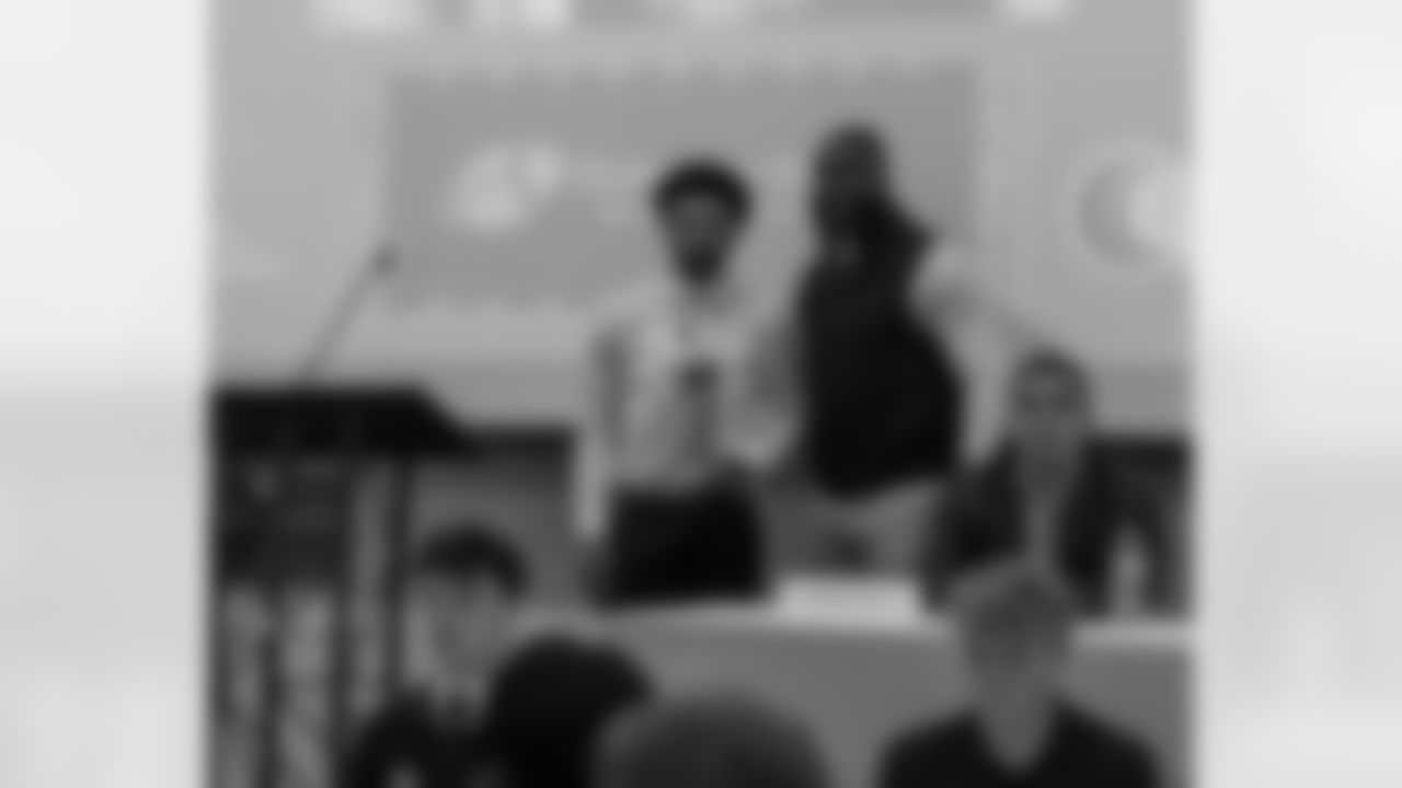 New Orleans Saints linebacker Demario Davis shared his inspiring story at the final Quarterbacks Club meeting of the year as well as awarded trophies to each 2025 High School Football Player of the Week at the Cannery on Monday, Dec. 16, 2025.