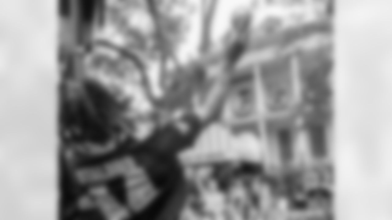 New Orleans Saints players rode down the Uptown route with the Krewe of Tucks as they presented their 58th annual parade on Saturday, February 14 during the 2026 Mardi Gras season.