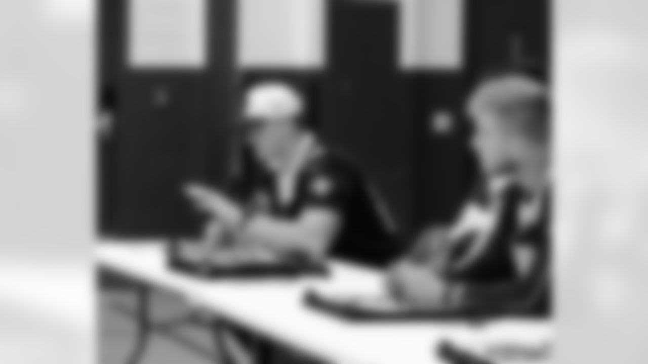 New Orleans Saints players Tyler Shough, Dillon Radunz, Treyton Welch, Will Clapp, and Erik McCoy visited St. Pius Elementary, spending the afternoon answering student questions and signing autographs on Tuesday, Nov. 18, 2025.