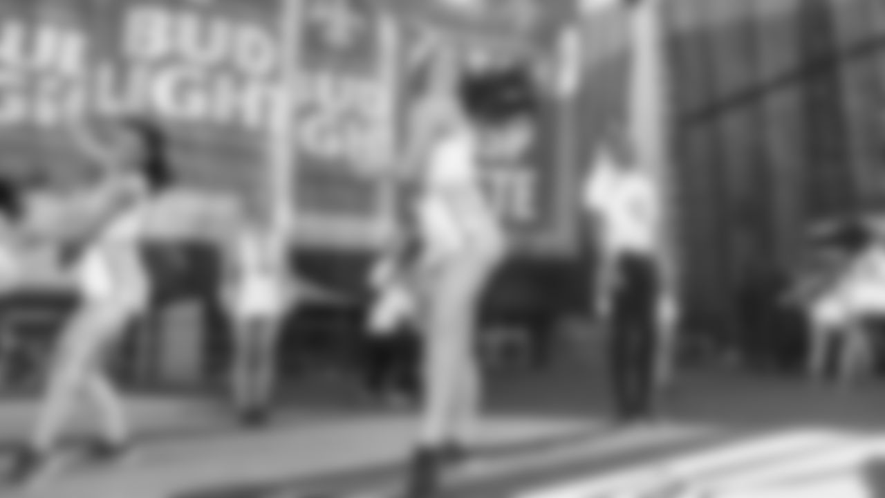 New Orleans Saints fans enjoyed the Week 12 entertainment in Champions Square ahead of the game against the Atlanta Falcons during the 2025 NFL season on Nov. 23, 2025.